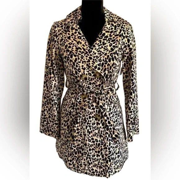 Forever 21 Leopard Trench Coat - Picture 1 of 10